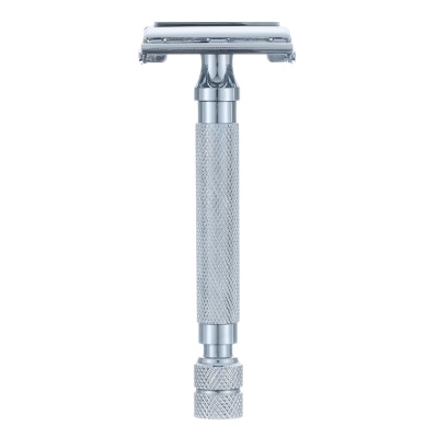 Станок Т-образный для бритья ERBE «Tradition», нержавеющая сталь, хромированное покрытие, серебристый цвет, в картонной коробке