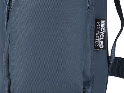 Трип Эви дорожная сумка для бутылок из переработанного материала объемом 2 л, серо-синий