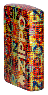 Зажигалка ZIPPO Pixel Fusion с покрытием 540 Tumbled Brass, латунь/сталь, разноцветная, 38x13x57 мм