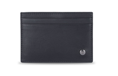 Портмоне для кредитных карт BUGATTI ЧЕРНАЯ МАГИЯ | BLACK MAGIC, с защитой данных RFID, черное, натуральная кожа козы, 10х0,5х7 см