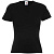 Футболка "Lady-Fit Crew Neck T", черный_XL, 95% х/б, 5% эластан, 210 г/м2