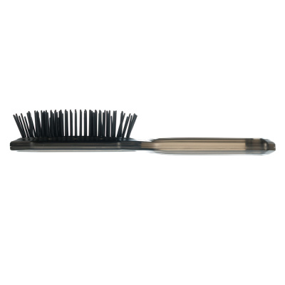 Щетка Dewal Beauty серия "Айсберг", продувная, с силиконовым штифтом, форма прямоугольная, черная
