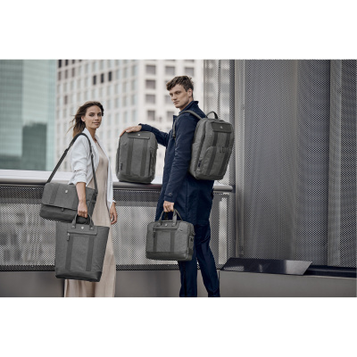 Рюкзак VICTORINOX Architecture Urban2 City Backpack 14'', серый, полиэстер / кожа, 30x19x42 см, 17 л