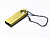 USB 2.0-флешка на 512 Мбайт с мини чипом и круглым отверстием, золотистый , размер 512МБ