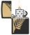 Зажигалка ZIPPO Zen Flora Design с покрытием Black Matte, латунь/сталь, черная, матовая, 38x13x57 мм