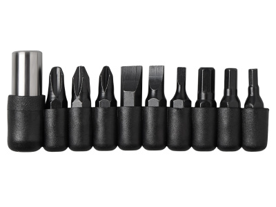 Универсальный мультитул с битами в подарочной упаковке с окном Шэйп , черный