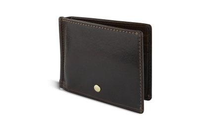 Зажим для денег BUGATTI НЕАПОЛЬ | NEAPLES, с защитой данных RFID, коричневый, натуральная воловья кожа, 11х1х8,5 см