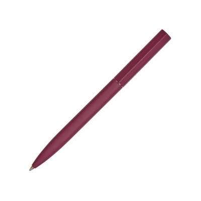 Шариковая металлическая ручка Minimalist софт-тач, бургунди