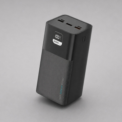 Внешний АКБ NRG Turbo V4 50000 мА-ч, дисплей, черный, Deppa , размер 50000 mAh