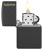Зажигалка ZIPPO Logo с покрытием Black Crackle™, латунь/сталь, чёрная, матовая, 38x13x57 мм