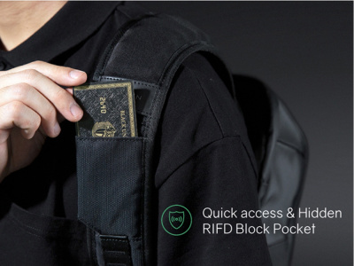 Атикражный рюкзак FlipPack для ноутбука 15.6, черный
