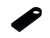 USB 2.0-флешка на 32 Гб с мини чипом и круглым отверстием, черный , размер 32ГБ
