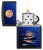 Зажигалка ZIPPO Закат луны с покрытием черный свет | Moon Sunset Black Light, латунь/сталь, чёрная, матовая, 38x13x57 мм