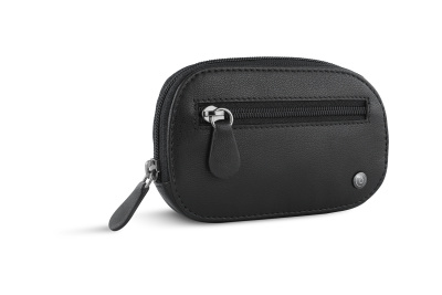 Ключница BUGATTI ЧЕРНАЯ МАГИЯ | BLACK MAGIC, черная, натуральная кожа козы, 11х2х7 см