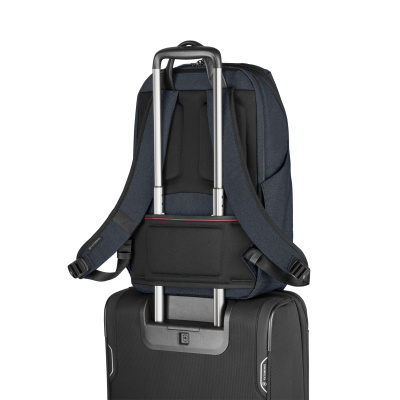 Рюкзак VICTORINOX Architecture Urban2 Deluxe Backpack 15”, синий, полиэстер/кожа, 31x23x46 см, 23 л
