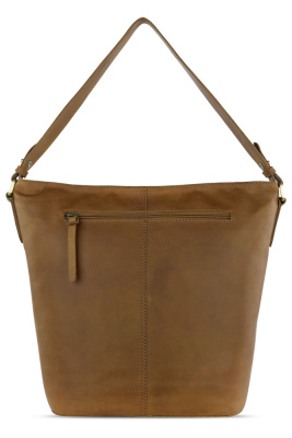 Сумка через плечо KLONDIKE RUSH «Samantha», натуральная кожа в коньячном цвете, 40 х 32,5 х 15,5 см