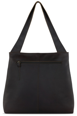 Сумка через плечо KLONDIKE RUSH «Katrina», натуральная кожа в темно-коричневом цвете, 43х31,5х12 см