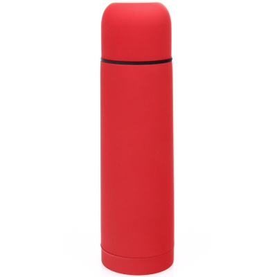 Термос вакуумный "Flask",сталь с покрытием софт тач, красный, 500 мл.