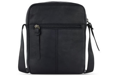 Сумка через плечо KLONDIKE RUSH «Faye», натуральная кожа в черном цвете, 18 х 21 х 4,5 см