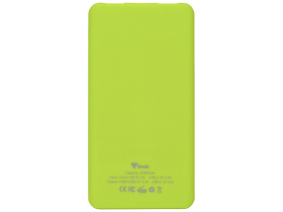 Портативное зарядное устройство Reserve с USB Type-C, 5000 mAh, зеленое яблоко