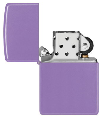 Зажигалка ZIPPO классическая с лавандовым матовым покрытием | Smoky Lavender Matte, латунь/сталь, лавандовая, матовая, 38x13x57 мм