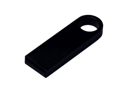 USB 3.0-флешка на 32 Гб с мини чипом и круглым отверстием, черный , размер 32ГБ