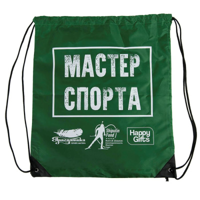 Рюкзак "Promo"; зеленый; 33х38,5х1см; полиэстер; шелкография
