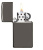 Зажигалка ZIPPO Slim® с покрытием Black Ice ®, латунь/сталь, чёрная, глянцевая, 29x10x60 мм