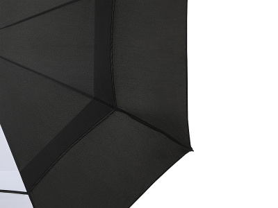 Джефф 30-дюймовый ветрозащитный зонт-трость, белый/черный