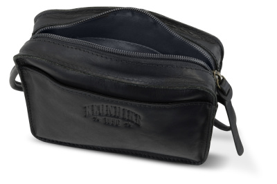 Сумка через плечо KLONDIKE RUSH «Allison», натуральная кожа в черном цвете, 18 х 14 х 5 см