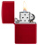 Зажигалка ZIPPO классическая с покрытием Красное карамелизированное яблоко | Candy Apple Red™, латунь/сталь, красная, глянцевая, 38x13x57 мм