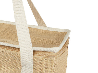 Эко-сумка Джута 19 л из джута плотностью 300 г/м2, белый/натуральный