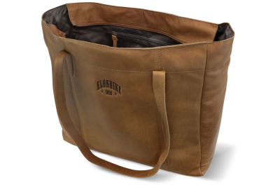 Сумка-шоппер KLONDIKE RUSH «Rachel», натуральная кожа в коньячном цвете, 55 х 37 х 14 см