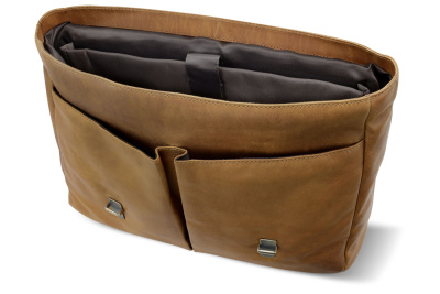 Портфель KLONDIKE RUSH «Louis»,натуральная кожа в коньячном цвете, 40 х 30 х 10 см