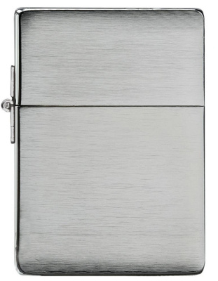 Зажигалка ZIPPO Реплика 1935 года с покрытием матовый хром | 1935 Replica™ Brushed Chrome, латунь/сталь, серебристая, 37x13x52 мм