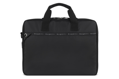 Портфель мужской BUGATTI БЛАНК ОБЛЕГЧЕННАЯ | BLANC DELIGHT, чёрный, нейлон RPET600D/тарпаулин/полиэстер, 40х10х29 см