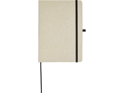 Блокнот в твердом переплете Tutico из органического хлопка, натуральный/черный