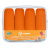 Дорожный набор бутылочек TORBER (4 пр.), силикон, оранжевый