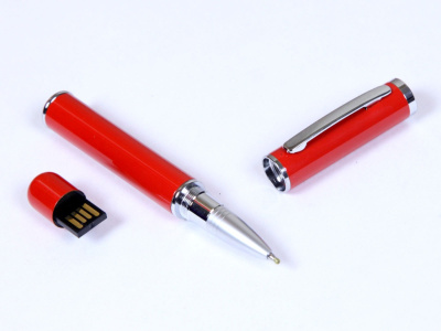 USB-флешка на 64 ГБ в виде ручки с мини чипом, красный , размер 64ГБ