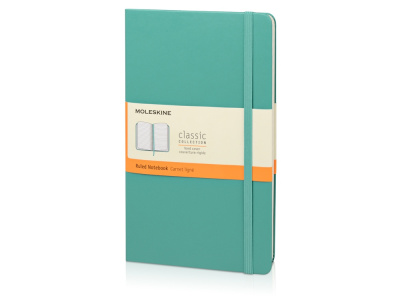 Записная книжка Moleskine Classic (в линейку) в твердой обложке, Large (13х21см), морская волна , размер A5