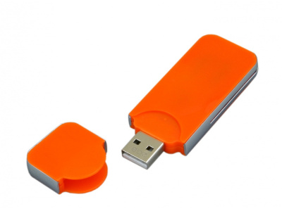 USB-флешка на 32 Гб в стиле I-phone, прямоугольнй формы, оранжевый , размер 32ГБ