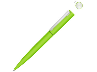 Металлическая шариковая ручка soft touch Brush gum, светло-зеленый