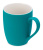 Кружка с покрытием soft-touch Tulip Gum, бирюзовый 320C