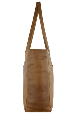 Сумка-шоппер KLONDIKE RUSH «Rachel», натуральная кожа в коньячном цвете, 55 х 37 х 14 см