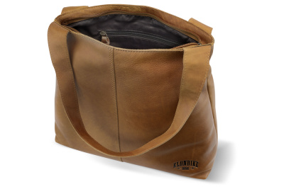 Сумка через плечо KLONDIKE RUSH «Katrina», натуральная кожа в коньячном цвете, 43 х 31,5 х 12 см