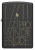 Зажигалка ZIPPO Line Art с покрытием Black Crackle™, латунь/сталь, чёрная, матовая, 38x13x57 мм
