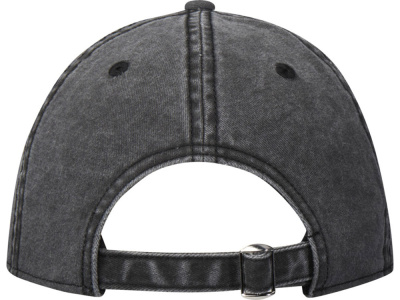 Графтон 6-панельная промытая кепка, черный