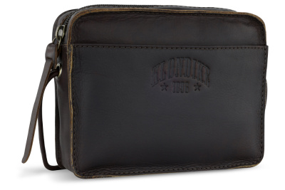 Сумка через плечо KLONDIKE RUSH «Allison», натуральная кожа в темно-коричневом цвете, 18 х 14 х 5 см