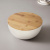 Салатник Bowl с бамбуковой крышкой, бежевый