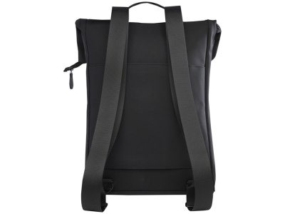 Рюкзак для ноутбука 15,6 Turner объемом 12 л со сворачивающимся верхом, изготовленный из переработанных материалов по стандарту GRS - сплошной черный